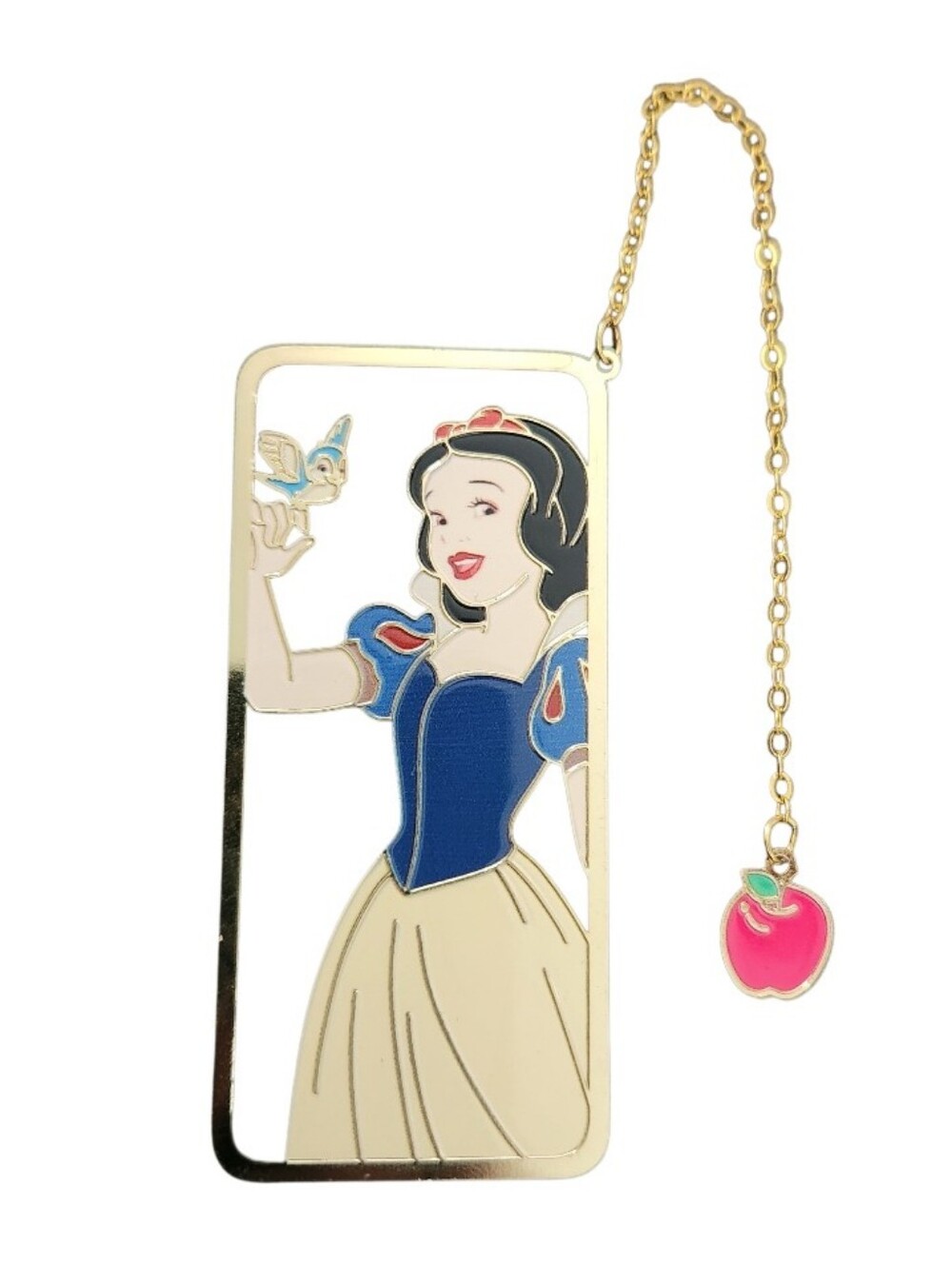 Snow White and Bird Golden Metal Thin Bookmark